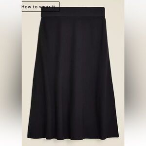 NWT! J.Crew $168 Foldover sweater midi skirt merino wool blend. Large #CE972